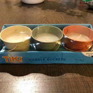 Tiki Citronella Candle Buckets